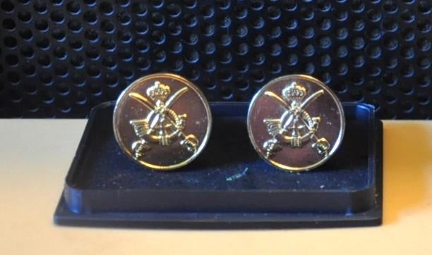 boutons de manchette du 4ème régiment de Chasseurs cheval., Enlèvement ou Envoi, Armée de terre, Autres types