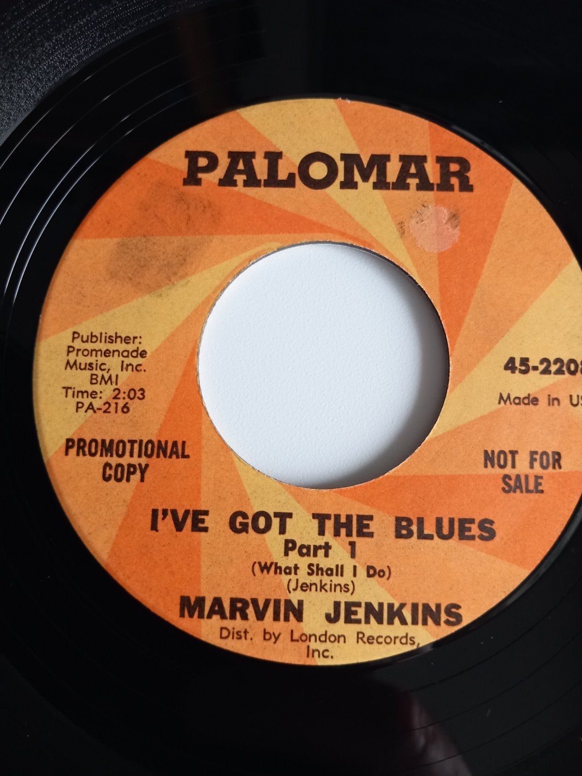 MARVIN JENKINS. I'VE GOT THE BLUES. PART 1/2. 45T