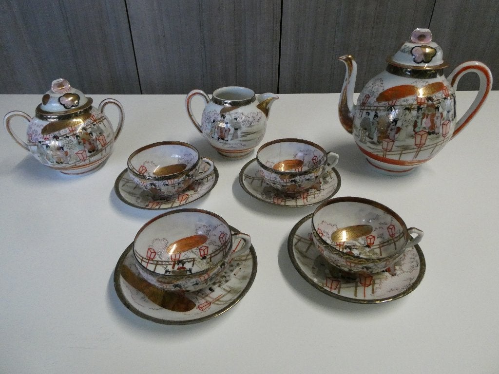 Japans porseleinen eierschaal thee servies, Antiek en Kunst, Ophalen