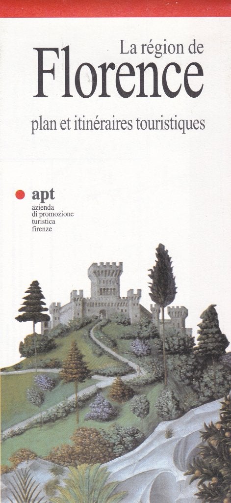 Oude toeristische kaart La région de Florence, Gelezen, Landkaart, 1800 tot 2000, Italië
