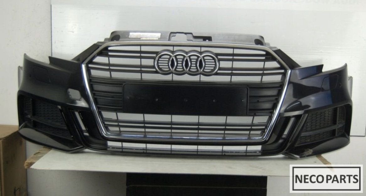 BUMPER AUDI A3 8V 8V4 FACELIFT S LINE VOORBUMPER GRILL, Gebruikt, -, Achter, -