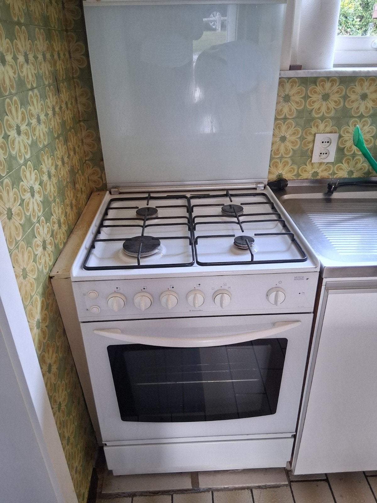 gasvuur met oven, Ophalen, Metaal, Wit, Overige typen