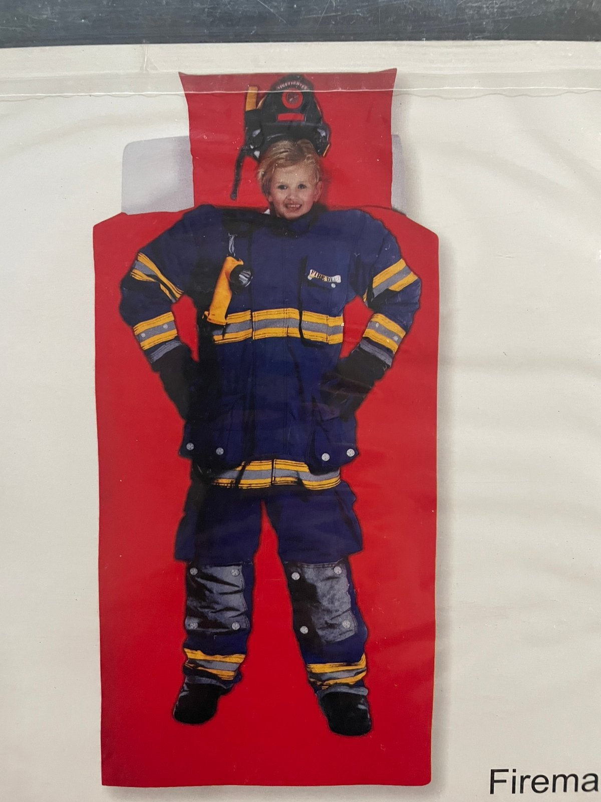 Nieuwe dekbedovertrek brandweerman, Kinderen en Baby's, Overige merken, Dubbelzijdig, Nieuw, Ophalen of Verzenden