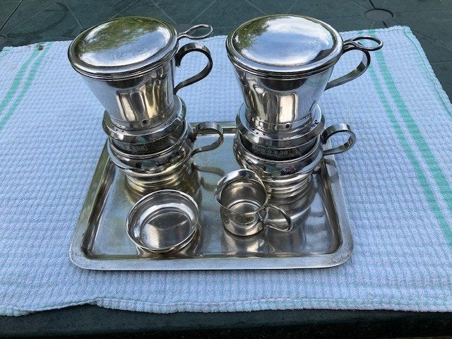 verres à thé en métal argenté Durobor, Enlèvement