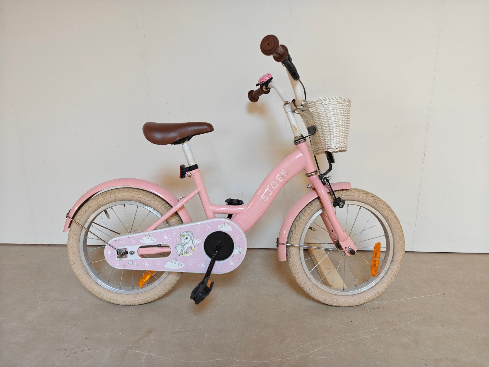 Sjoef Dolly meisjesfiets - Roze - 16inch, Fietsen en Brommers, Ophalen, Velgrem, Sjoef, 16 tot 20 inch