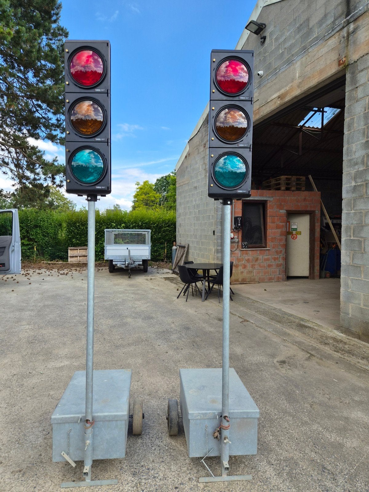 Set verkeerslichten nieuw merk Fabema, Ophalen