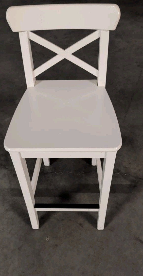 4 Hoge Witte Stoelen, Ophalen, Hout