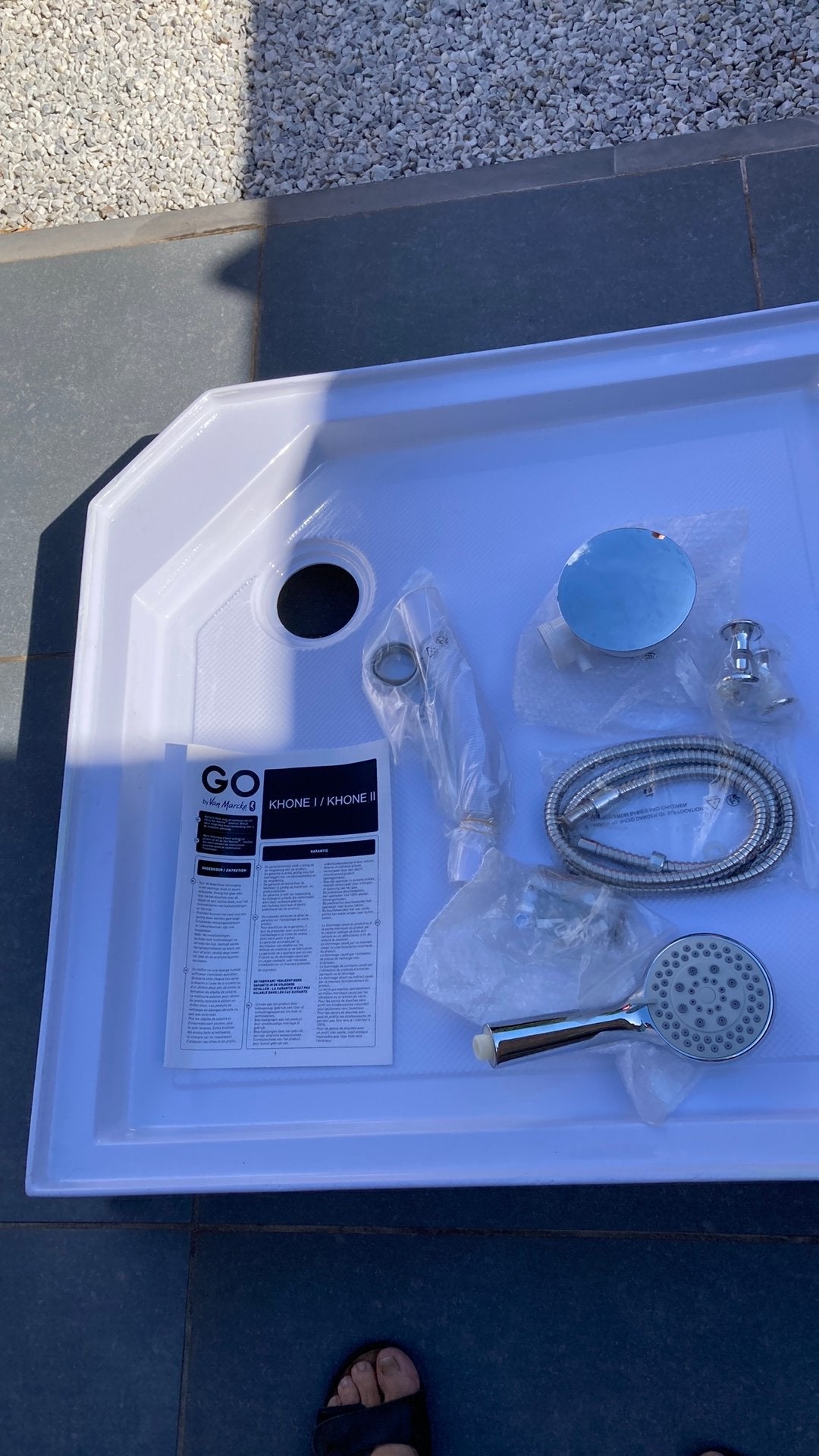 Douche bak met toebehoren, Ophalen, Nieuw, Douche