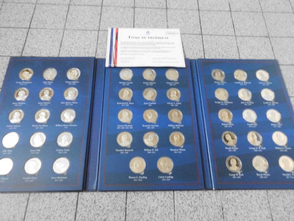 coffret complet des 44 pieces presidents des USA, Enlèvement ou Envoi