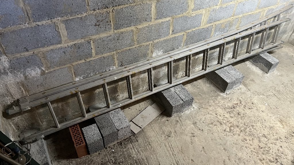 Echelle aluminium 2 x 13 marches, Pliable ou rétractable/escamotable, Échelle, Enlèvement, Utilisé