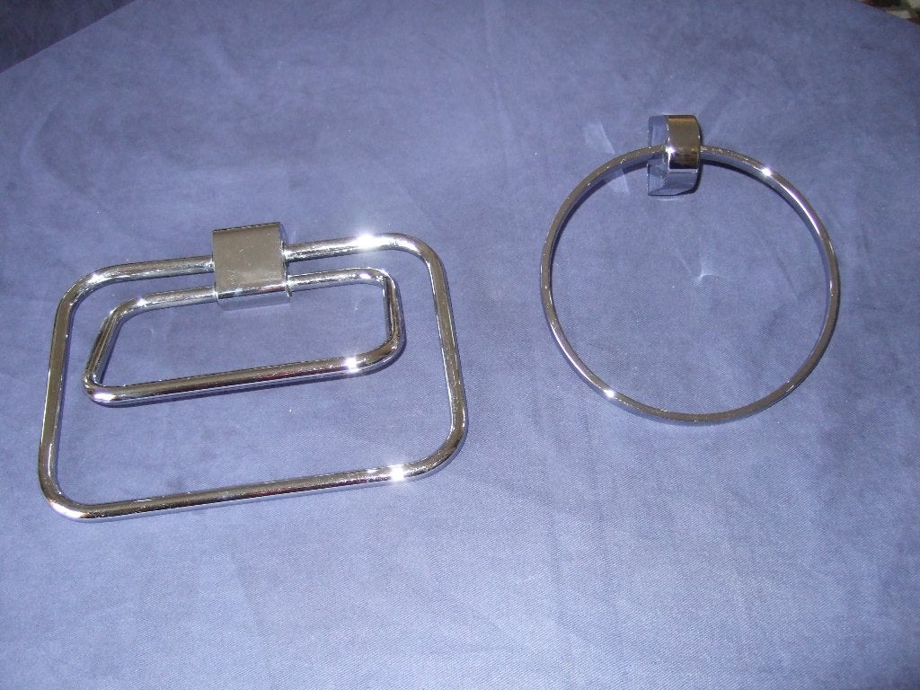 Handdoekhouder, Ophalen, Zo goed als nieuw, Zilver, Handdoekenrek