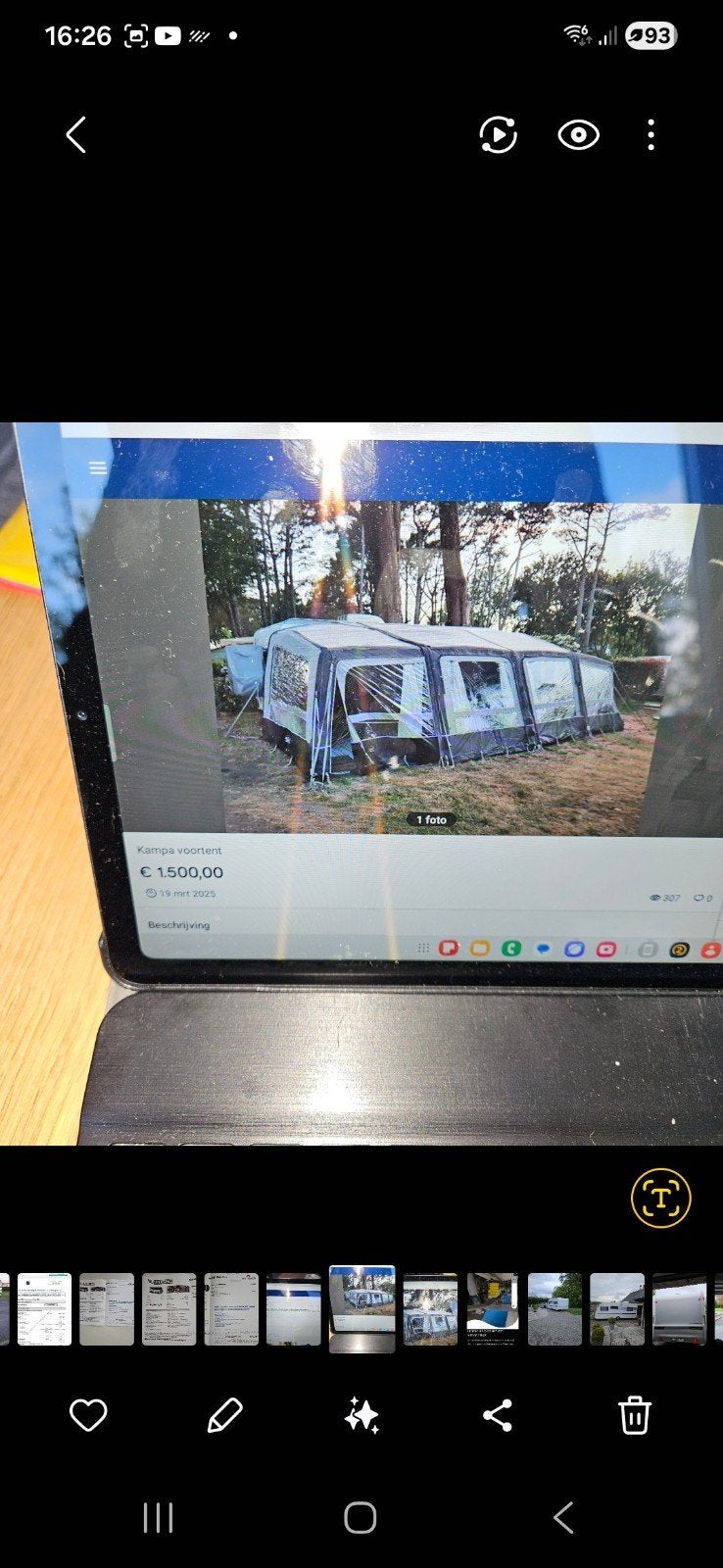 Kampa opblaastent, Caravanes & Camping, Auvents, Enlèvement