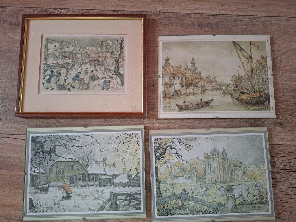 4 schilderijtjes van Anton Pieck, Enlèvement ou Envoi