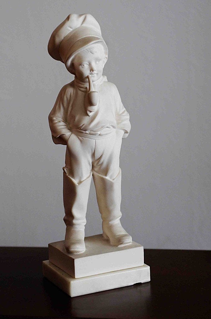 Beeld - Stonelite by Prof. Bessi - 35 cm, Statue, Homme, Enlèvement, Blanc
