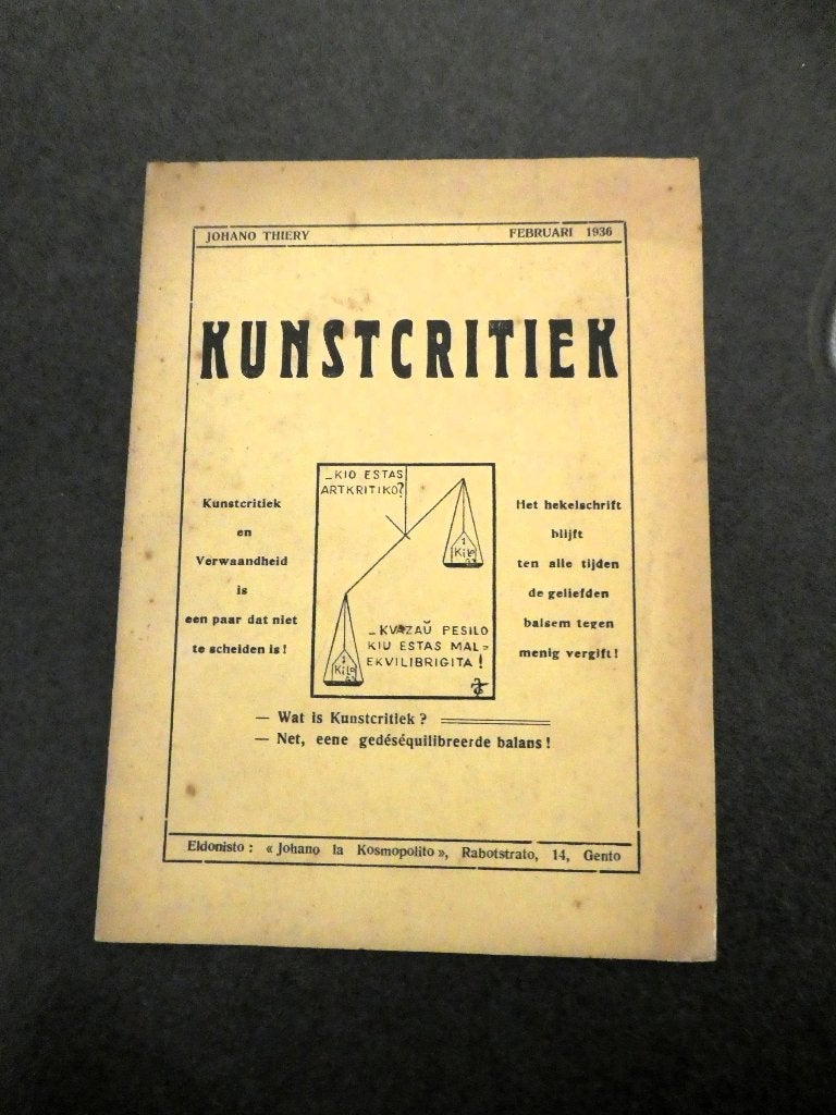 Kunstcritiek - Johan Thiery - 1936, Ophalen of Verzenden