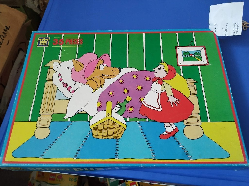 puzzel roodkapje en de wolf 35 stukjes, Ophalen of Verzenden