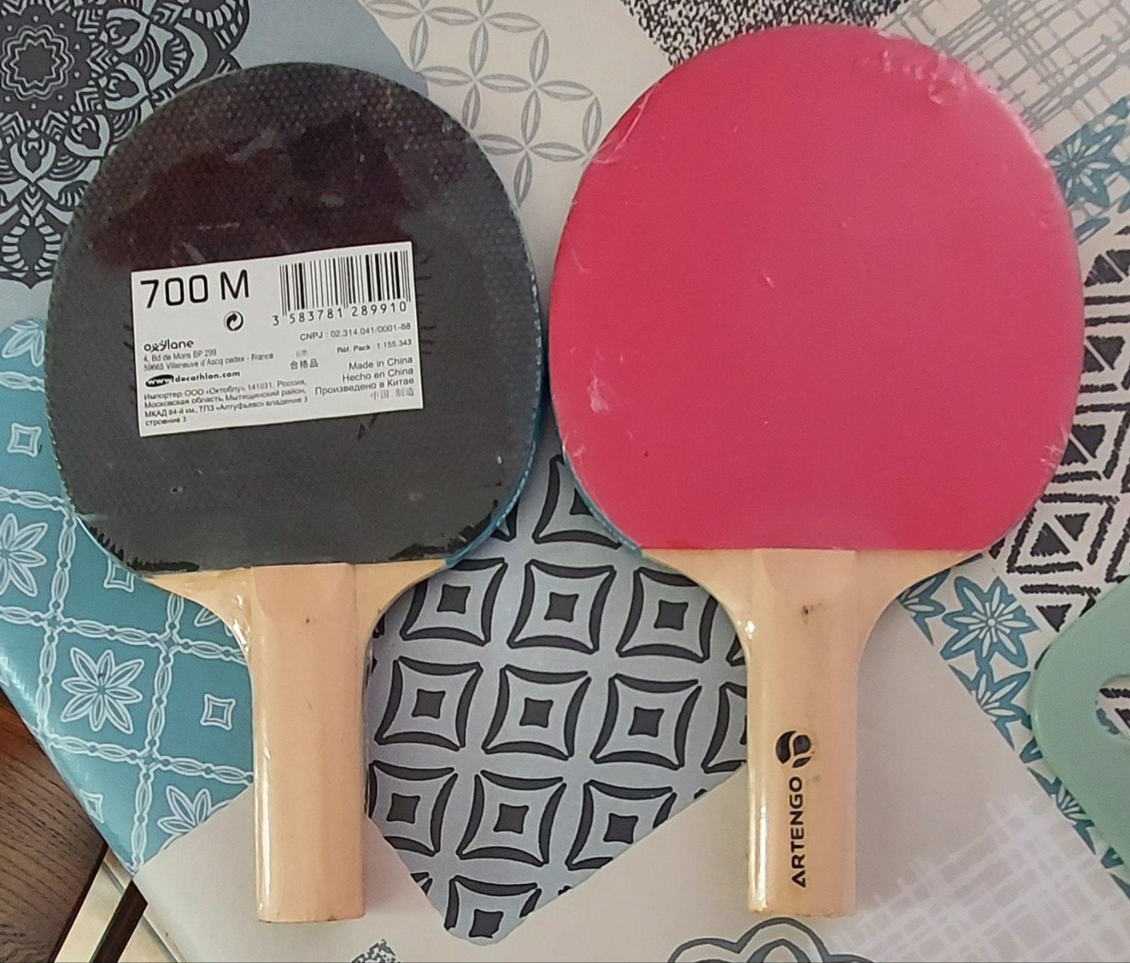 2 raquettes ping pong, Ophalen of Verzenden