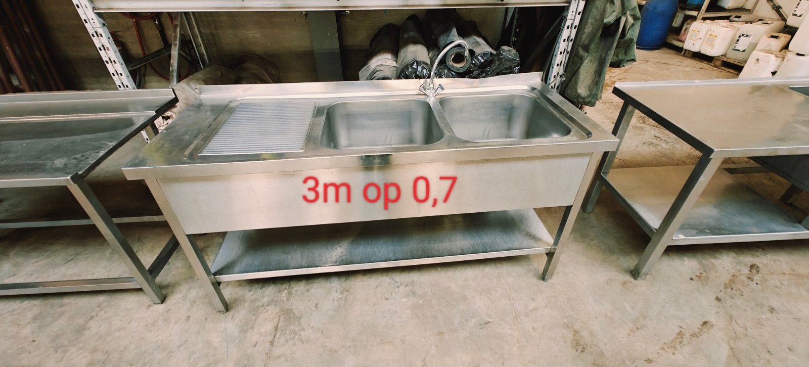 industriële Inox spoelbak, Doe-het-zelf en Bouw, Werkbanken, Ophalen