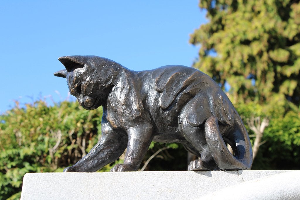 statue le chat a la boule en bronze, Jardin & Terrasse, Enlèvement ou Envoi, Neuf