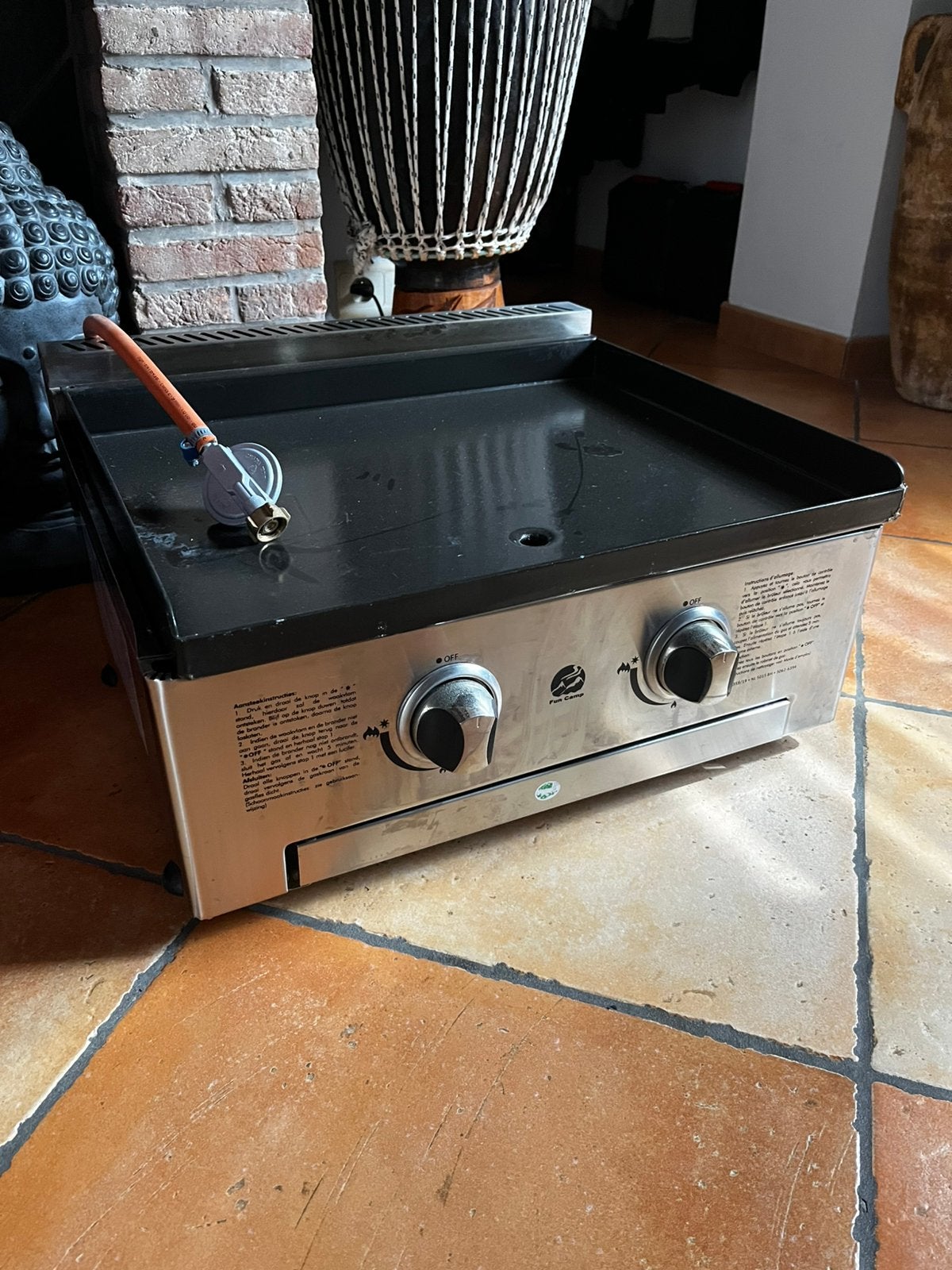 Gasbakplaat, Tuin en Terras, Gasbarbecues, Ophalen, Zo goed als nieuw