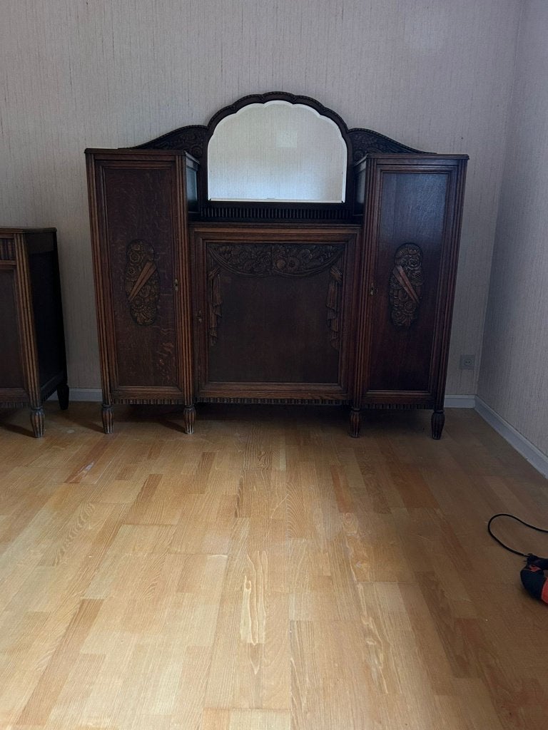 Antiek art deco dressoir, Ophalen, Met plank(en), Gebruikt, Art deco