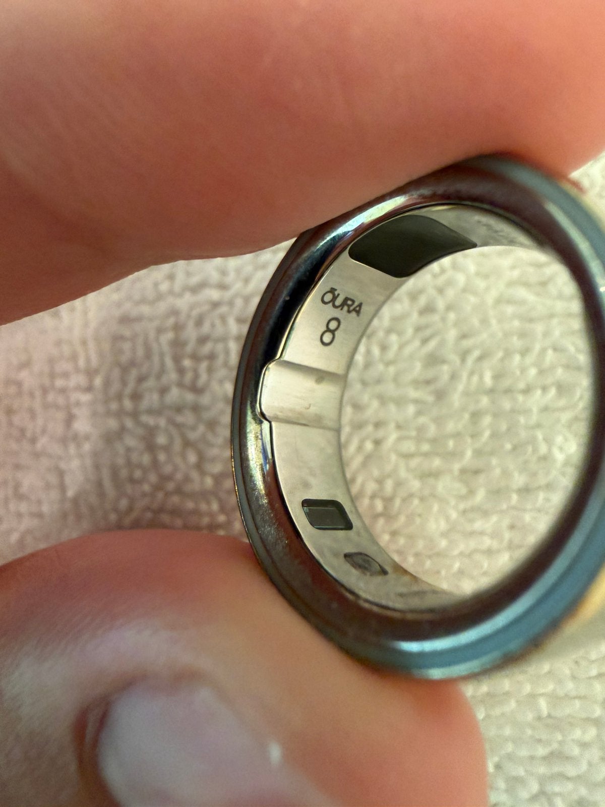 Oura ring 4 goudkleurig maat 8, Verzenden, Zo goed als nieuw