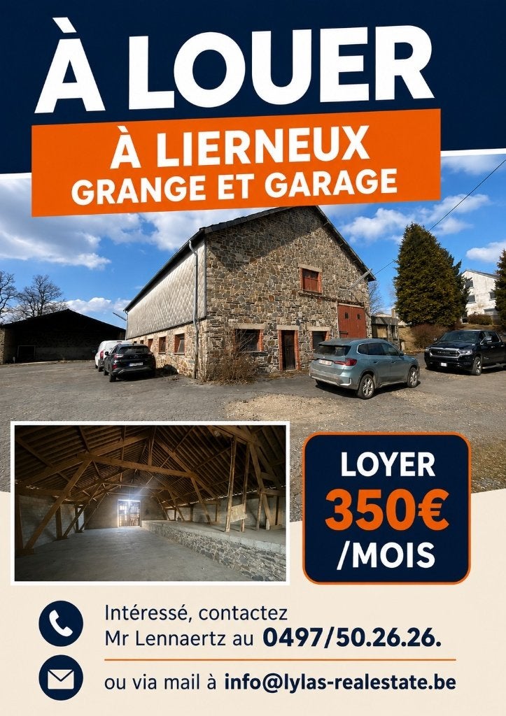 immobilier, Immo, Maisons à louer, Autres types, En direct du propriétaire, Lierneux, Province de Liège