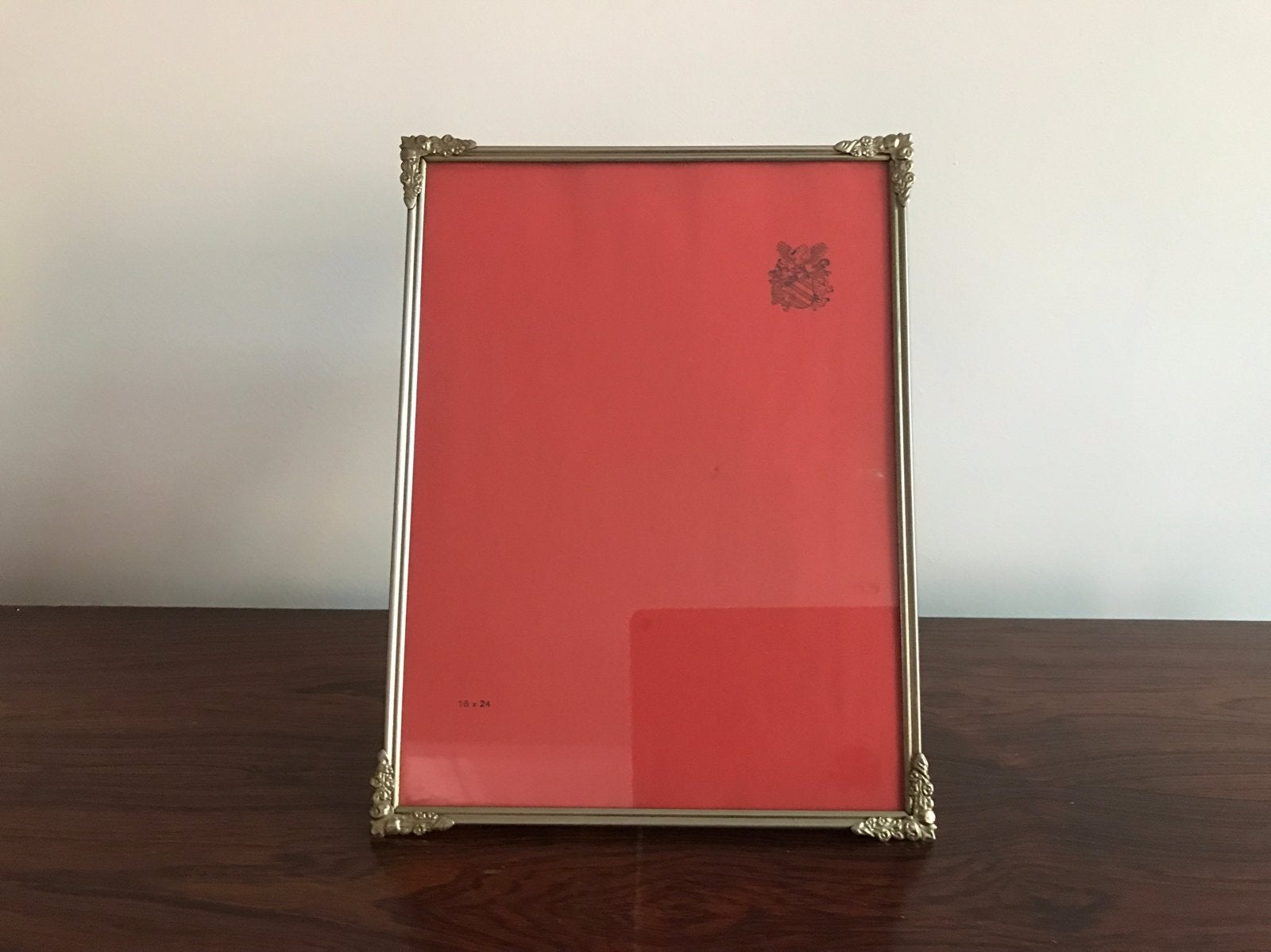 Metalen lijst kader mooie details met glas, Antiek en Kunst, Ophalen of Verzenden