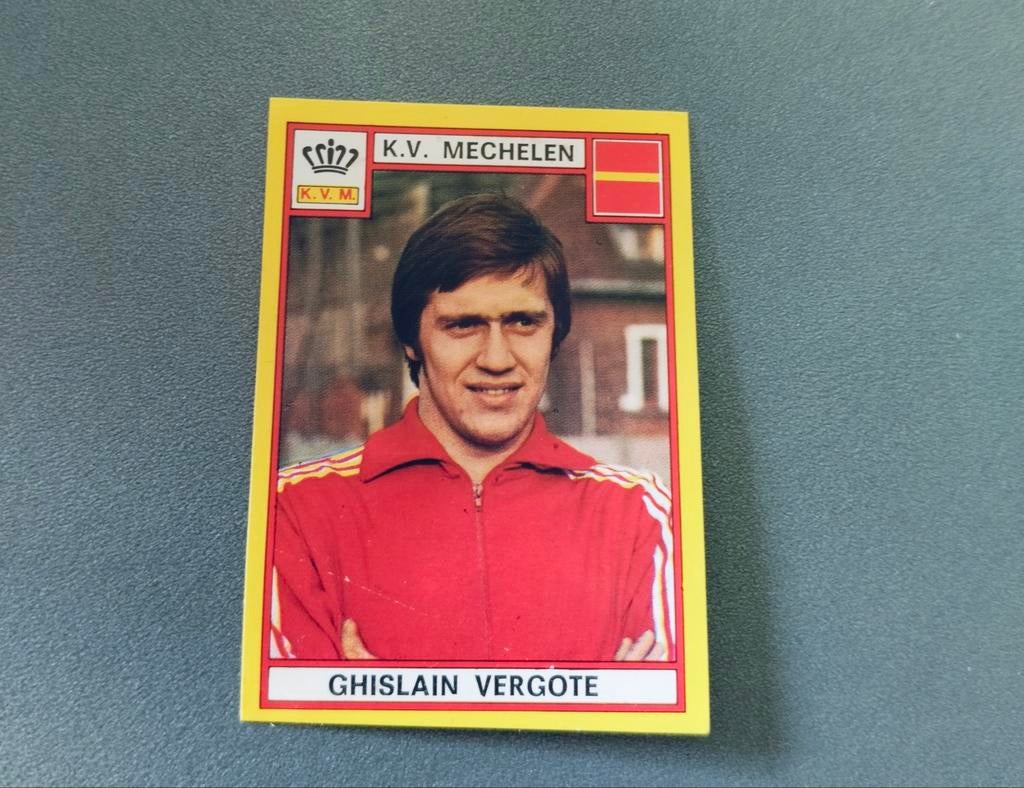 Panini sticker Football 75 Ghislain Vergote KV Mechelen, Verzamelen, Ophalen of Verzenden