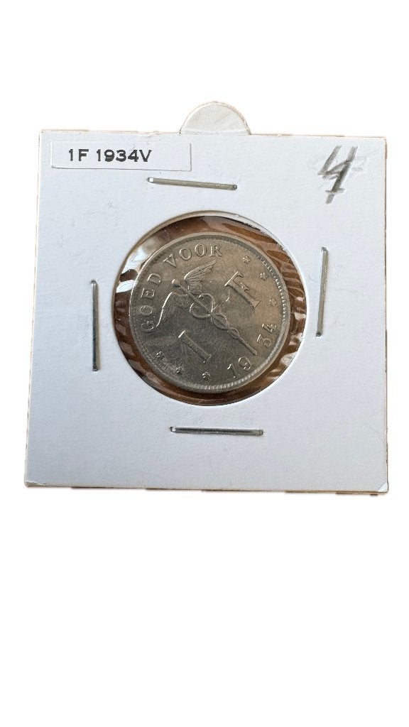 ALBERT I : 1 FRANC 1934V (2), Timbres & Monnaies, Enlèvement ou Envoi