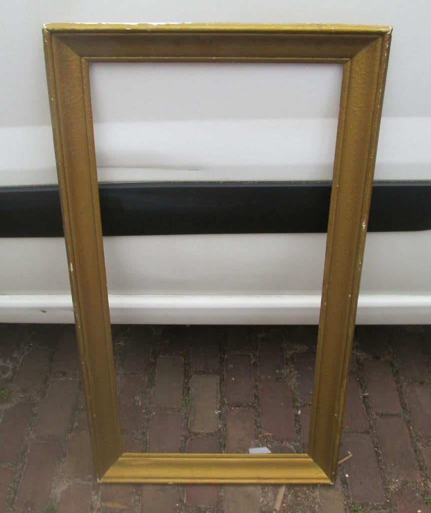 Beau cadre ancien en bois doré - 101x56/90x45, Maison & Meubles, Enlèvement ou Envoi, Comme neuf, Bois