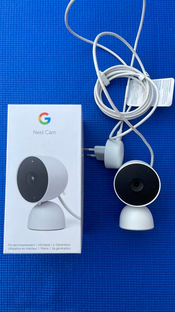 Google Nest Cam (2e generatie) - Bedrade Binnencamera, Audio, Tv en Foto, Videobewaking, Zo goed als nieuw, Binnencamera, Ophalen of Verzenden