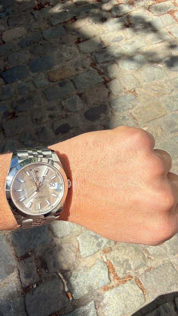 Rolex Datejust 41 mm, Handtassen en Accessoires, Horloges | Heren, Ophalen, Zo goed als nieuw, Rolex