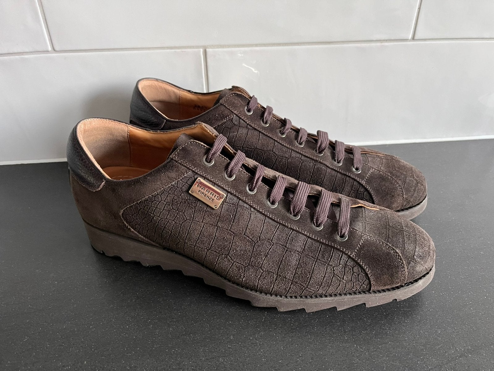 Harris sneakers maat 10.5 / 45 weinig gedragen, Bruin, Ophalen of Verzenden, Zo goed als nieuw, Sneakers