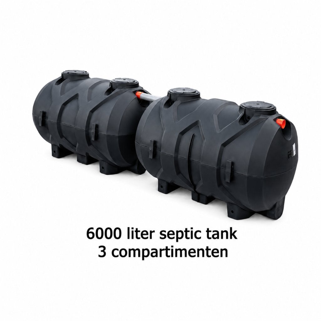 Septic tank 6000 liter 3 compartimenten nieuwe tank € 2342,-, Ophalen of Verzenden, Nieuw