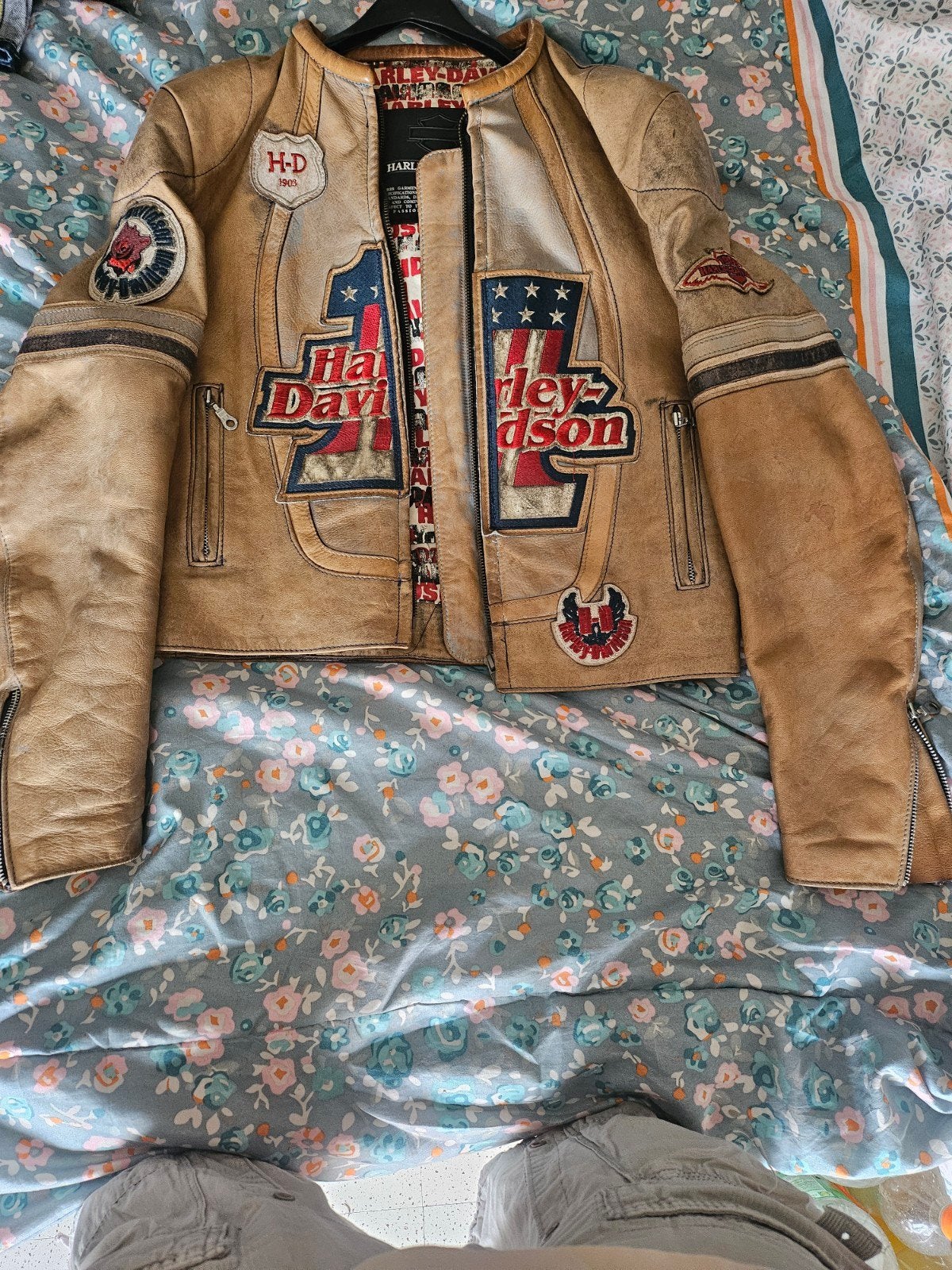 Harley Davidson-jack, Ophalen, Zo goed als nieuw, Maat 46 (S) of kleiner, Kleding