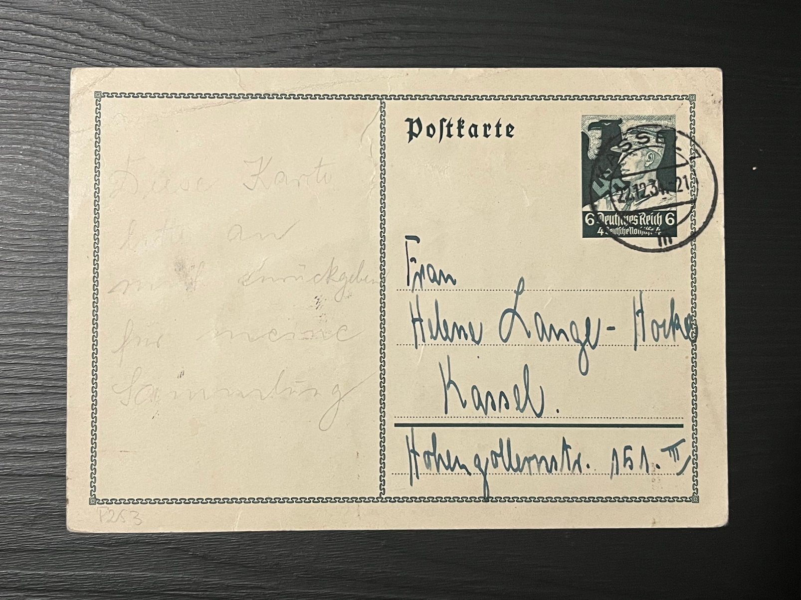 Carte postale originale d'occasion — 3e Reich 1934, Enlèvement ou Envoi, Autres périodes, Affranchi