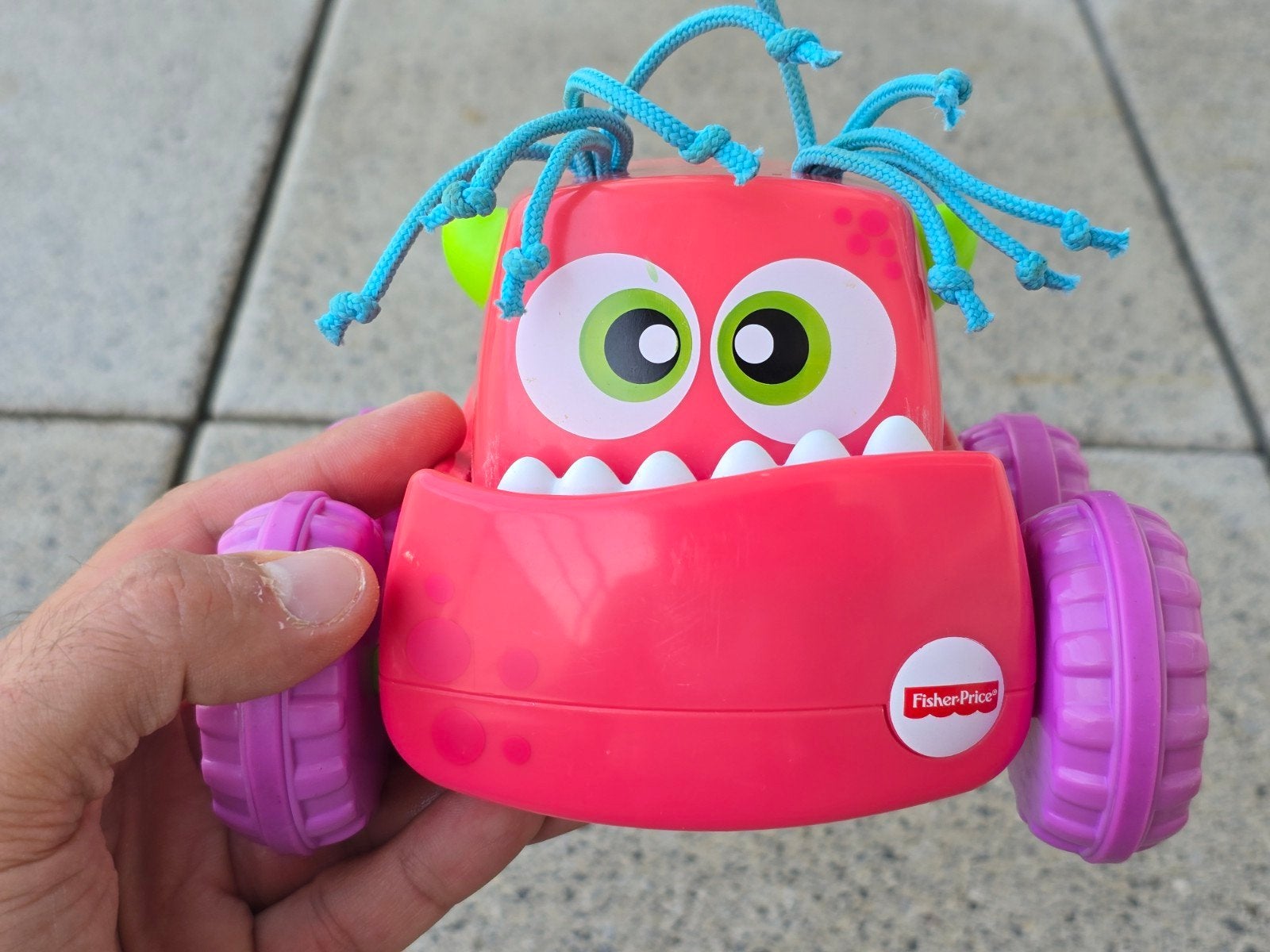 Fisher-Price Monster Push-Along Toy – Bright & Fun, Ophalen of Verzenden, Gebruikt, Rammelaar