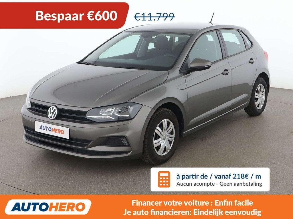 Volkswagen Polo 1.0 Trendline (bj 2019), Auto's, Voorwielaandrijving, Stof, Gebruikt, 48 kW