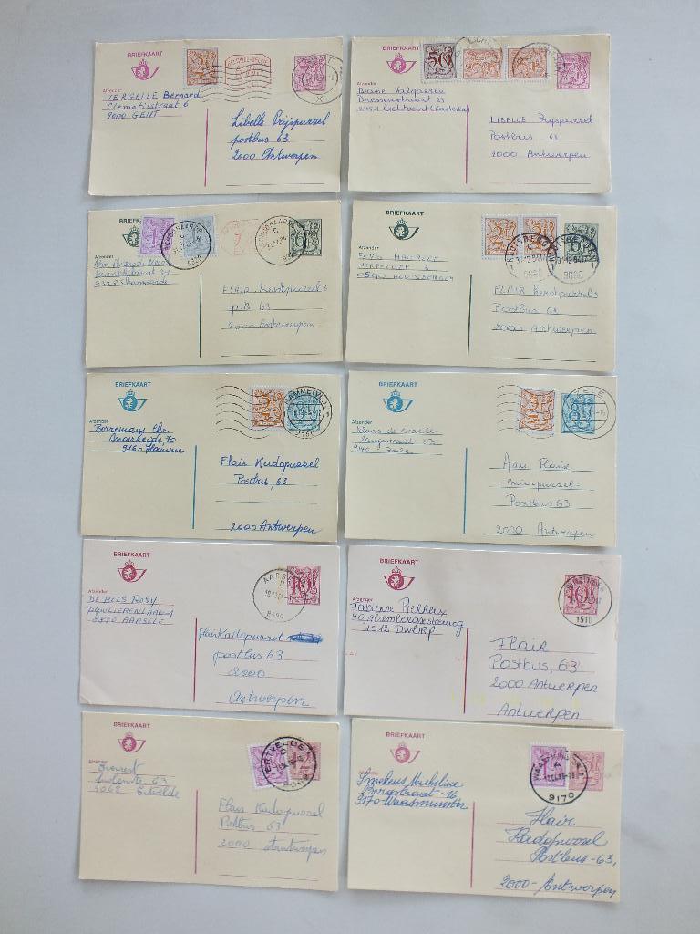Briefkaarten gele gelopen 10 stuks., Ophalen of Verzenden, Briefkaart
