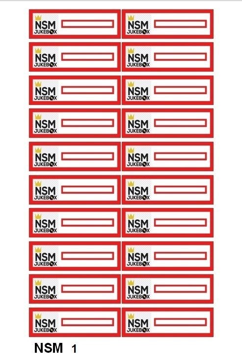 NSM JUKEBOXEN, logo titelkaartjes voor 45 rpm boxen, Verzamelen, Ophalen of Verzenden, Nieuw
