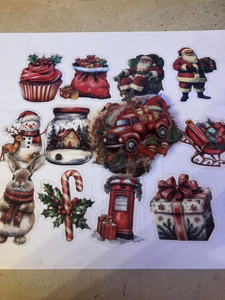 Scrapbooking 50 stickers kerst varia, Hobby en Vrije tijd, Scrapbooking, Ophalen, Nieuw