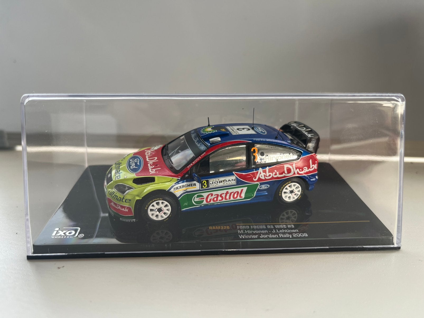 Ford Focus WRC #3 Jordan Rally 2008 Ixo 1:43 Hirvonen, Enlèvement, Utilisé, Voiture, Autres marques