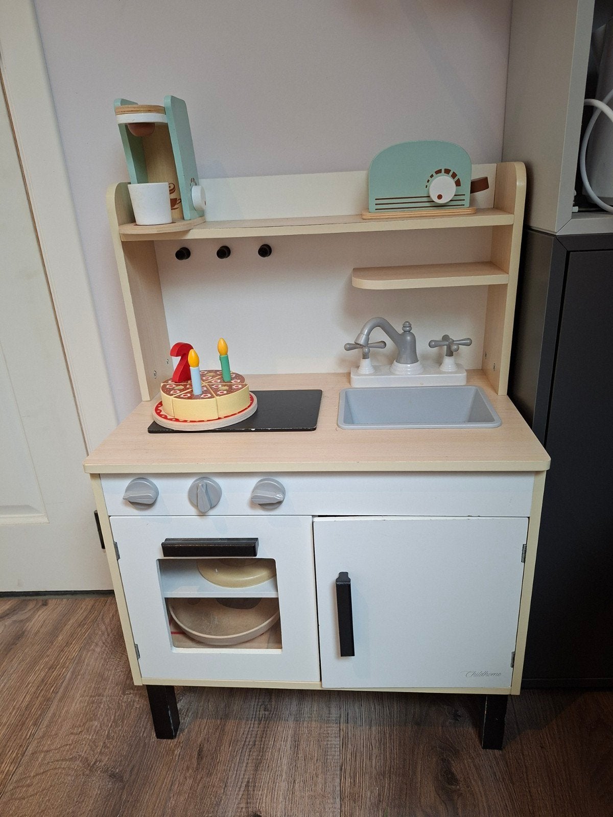 Speelkeukentje met extra's, Kinderen en Baby's, Ophalen, Gebruikt, Hout, Speelkeuken