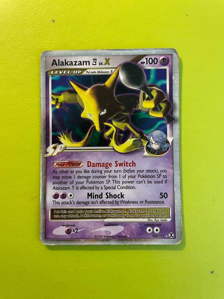 Alakazam E4 Lv.X #103 rising rivals - poor condition, Enlèvement ou Envoi, Comme neuf, Cartes en vrac, Foil