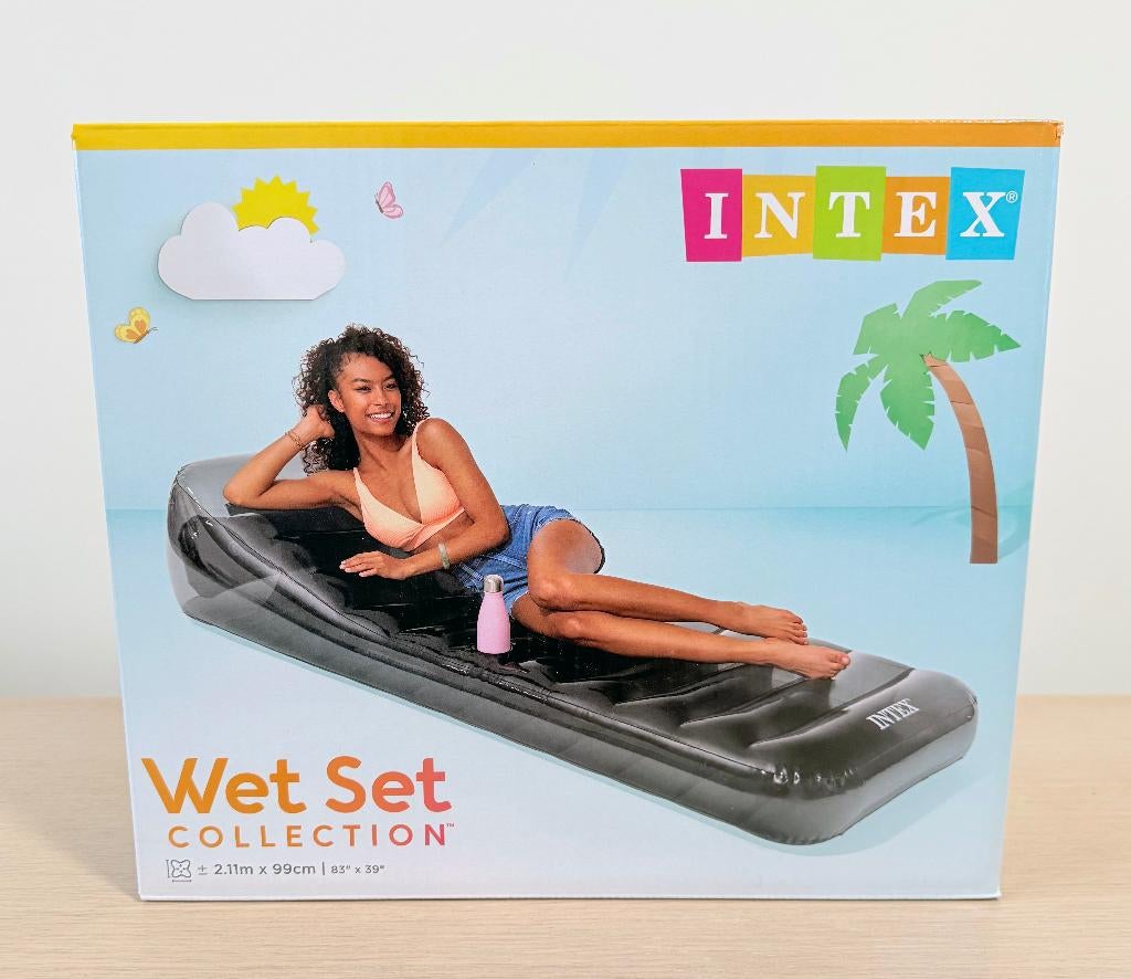 Matelas gonflable / Intex / Cool Grey Lounge / NEUF, Enlèvement ou Envoi, Neuf, 1 personne