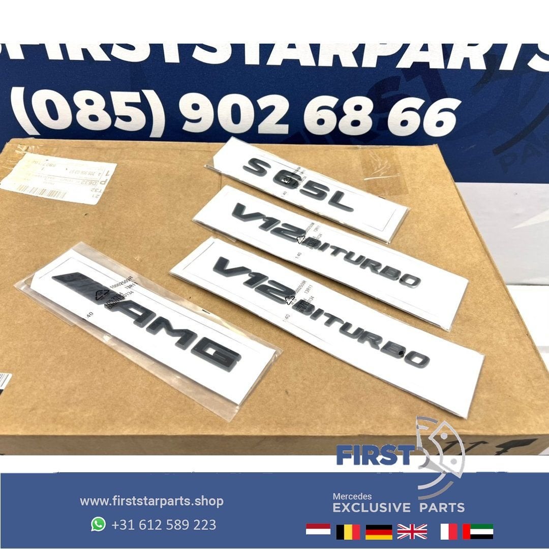 W222 W223 W217 S65 AMG LOGO SET ZWART S 65 L EMBLEMEN SET Me, Utilisé, -, -, Enlèvement ou Envoi