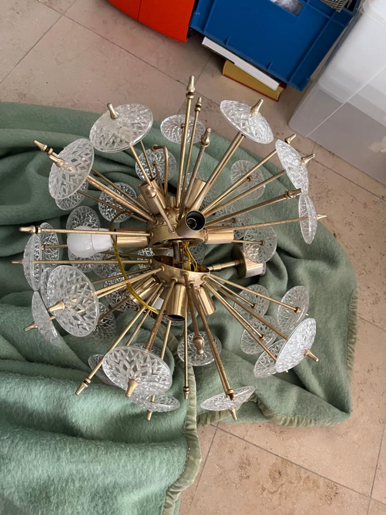 vintage Sputnik-kroonluchter, Ophalen