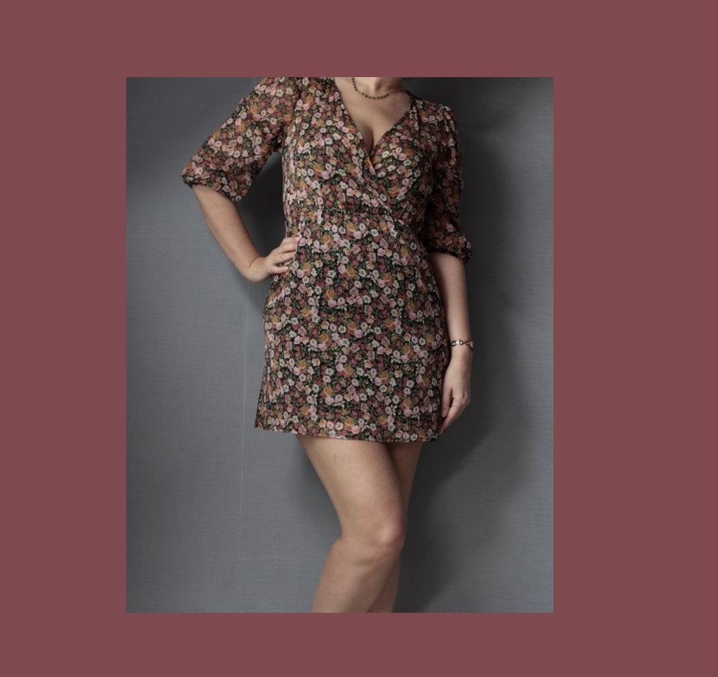 Korte bloemenjurk van Miss Miss - Maat large, Kleding | Dames, Ophalen of Verzenden, Groen