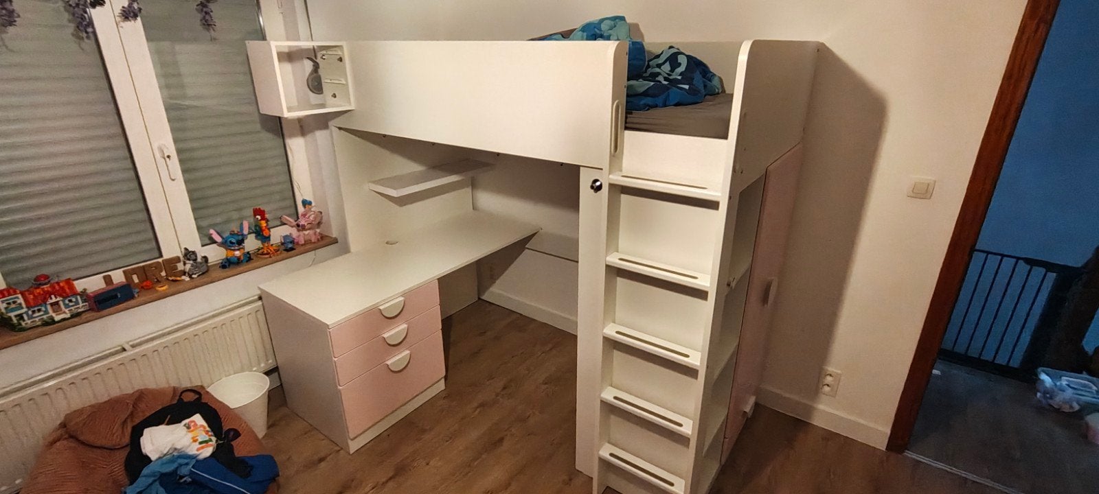 smastad Ikea bed met bureau, Ophalen, Zo goed als nieuw, Hoogslaper